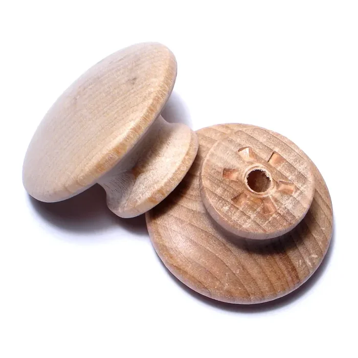 1-1/2″ Birch Wood Round Top Knobs