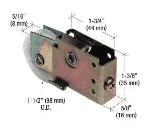 1-1/2″ Nylon Sliding Mirror Door Roller with 9/16″ Wide Housing – C.R. Laurence