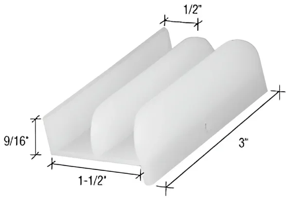 1-1/2″ Sliding Shower Door Bottom Guide – C.R. Laurence