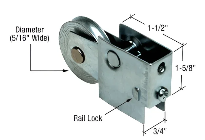 1-1/2″ Steel Sliding Glass Door Roller for Keller Doors – C.R. Laurence