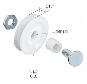 1-1/4″ Nylon Sliding Screen Door Roller with Center Groove – C.R. Laurence