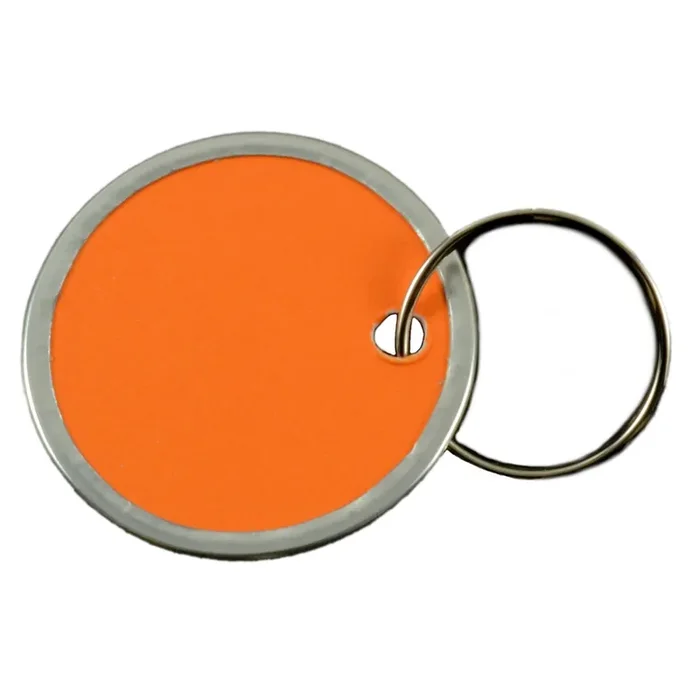 1-1/4″ Orange Paper Tags with Metal Rings