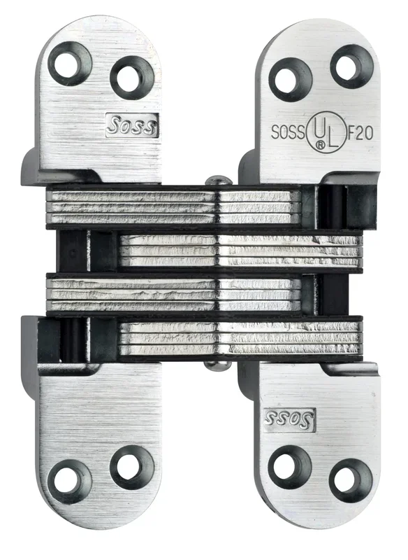 1-1/8″ x 4-5/8″ Heavy Duty Invisible Spring Hinge for 1-3/4″ Doors – Bright Brass Finish