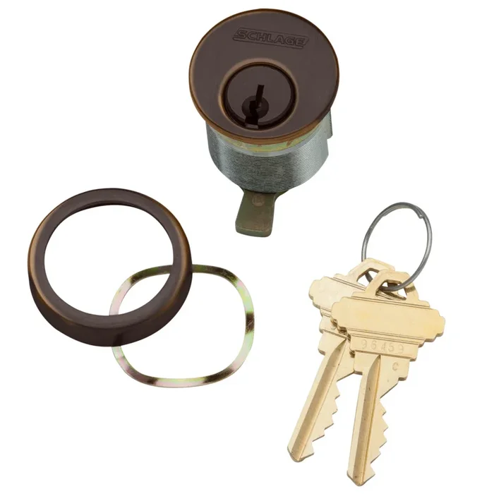 1-1/8 Inch Mortise Cylinder with Straight Cam by Schlage