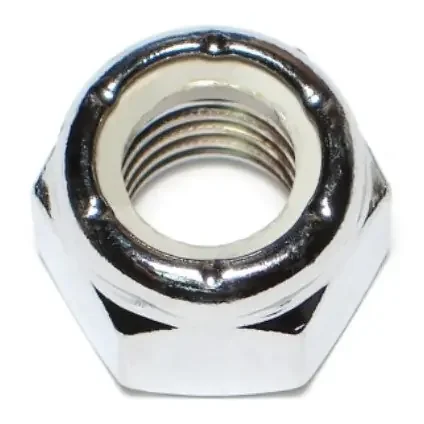 1/2″-13 Chrome Plated Steel Coarse Thread Nylon Insert Lock Nuts