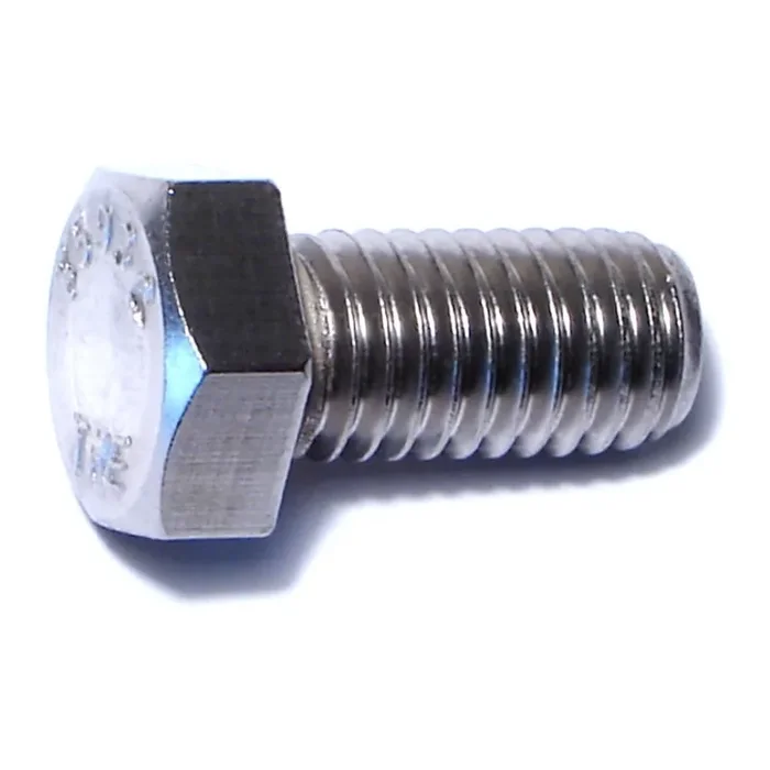 1/2″-13 x 1″ 18-8 Stainless Steel Coarse Thread Hex Cap Screws