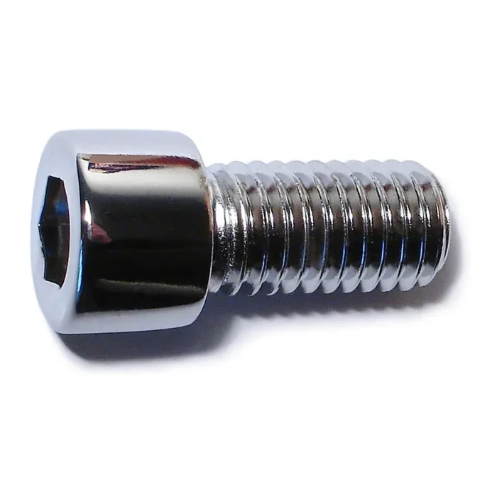 1/2″-13 x 1″ Chrome Plated Steel Coarse Thread Smooth Head Socket Cap Screws