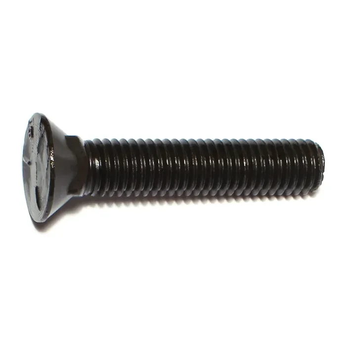 1/2″-13 x 2-1/2″ Plain Grade 5 Steel Coarse Thread Flat Head Plow Bolts