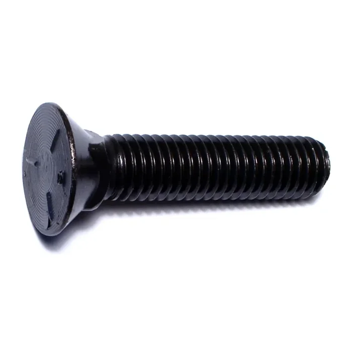 1/2″-13 x 2-1/4″ Plain Grade 5 Steel Coarse Thread Flat Head Plow Bolts