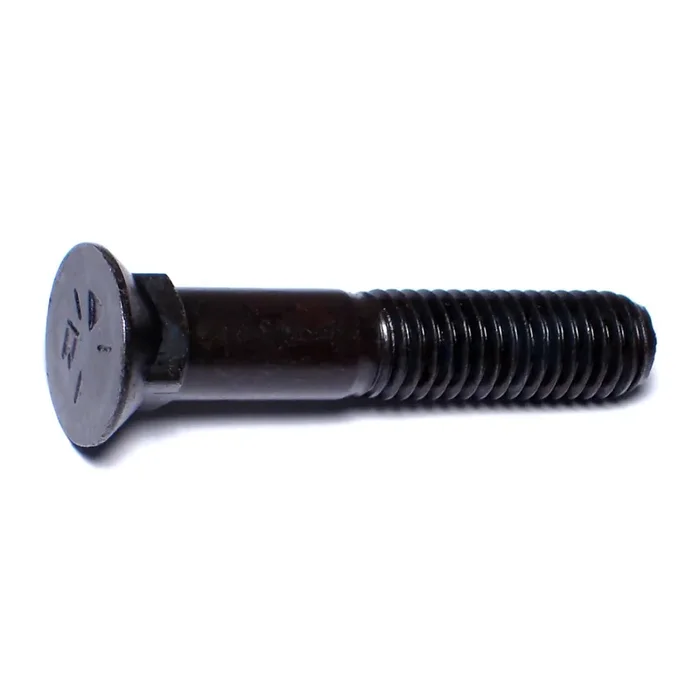 1/2″-13 x 2-3/4″ Plain Grade 5 Steel Coarse Thread Flat Head Plow Bolts