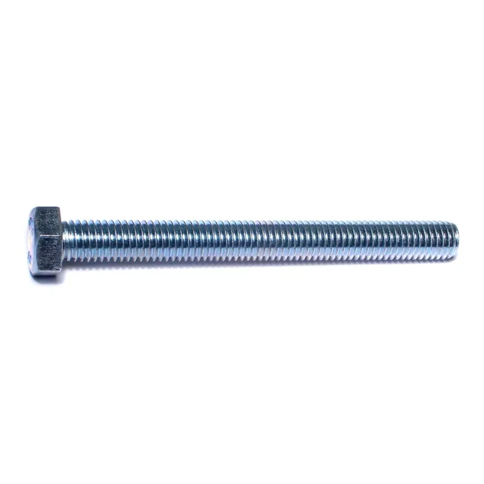 1/2″-13 x 5″ Zinc Plated Steel Coarse Full Thread Hex Head Tap Bolts