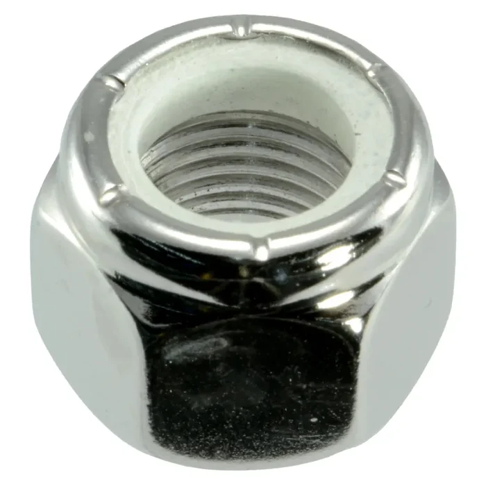 1/2″-20 Polished 18-8 Stainless Steel Fine Thread Nylon Insert Lock Nuts