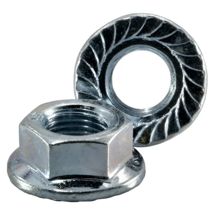 1/2″-20 Zinc Plated Steel Fine Thread Serrated Lock Nuts