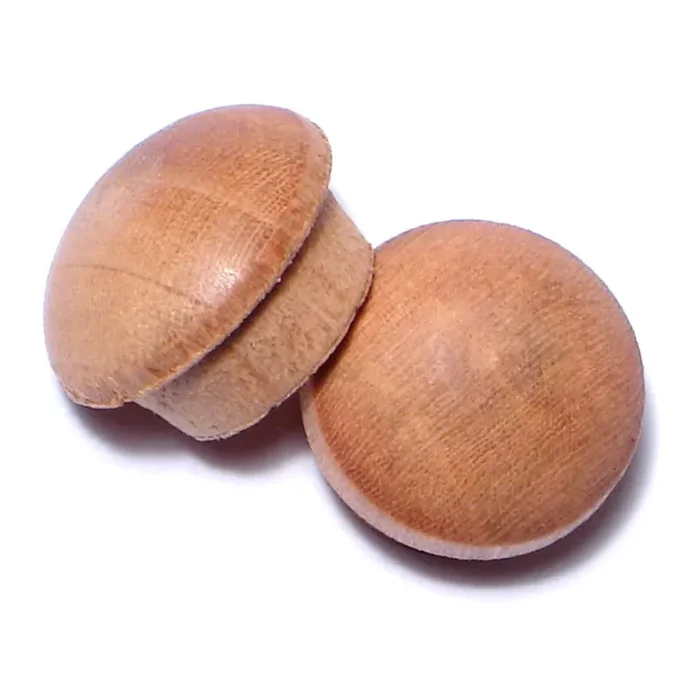 1/2″ Cherry Wood Round Head Screw Hole Buttons
