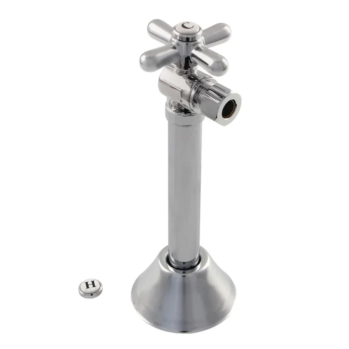 1/2″ Sweat x 3/8″ O.D. Comp Angle Shut-Off Valve with 5″ Extension, Polished Chrome – Kingston Brass