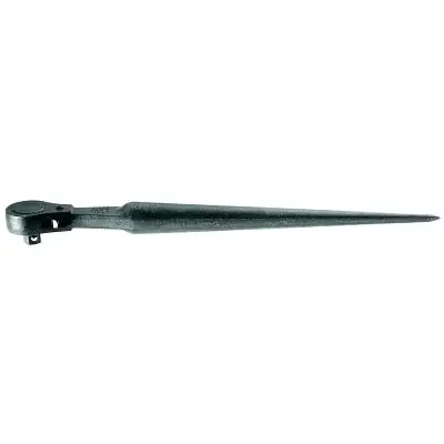 1/2 in Construction Wrench Ratcheting Socket Drive, Pear, 15 in, Black Oxide