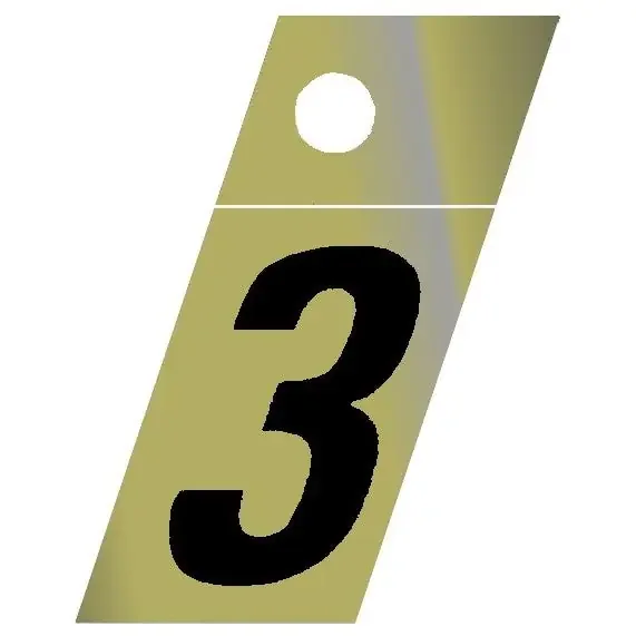 1.25″ – 3 Slanted Gold Numbers
