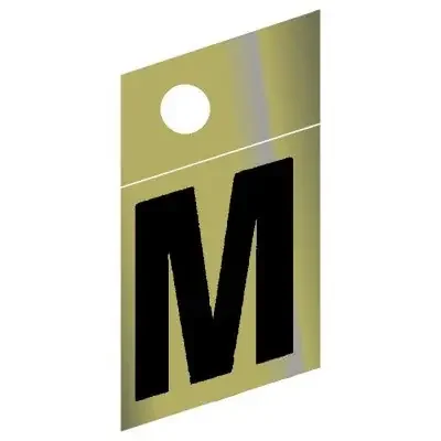1.25″ – M Slanted Gold Numbers