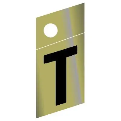 1.25″ – T Slanted Gold Numbers