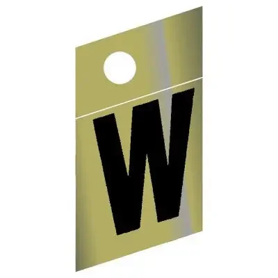 1.25″ – W Slanted Gold Numbers