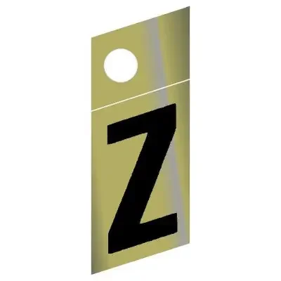 1.25″ – Z Slanted Gold Numbers