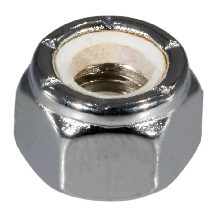 1/4″-20 Chrome Plated Steel Coarse Thread Nylon Insert Lock Nuts