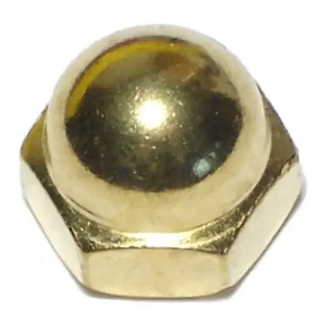 1/4″-20 Solid Brass Coarse Thread Acorn Cap Nuts