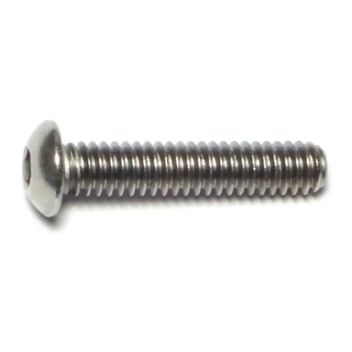 1/4″-20 x 1-1/4″ 18-8 Stainless Steel Coarse Thread Button Head Socket Cap Screws
