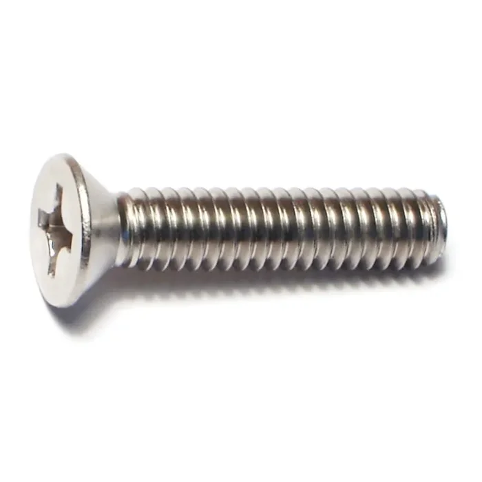 1/4″-20 x 1-1/4″ 18-8 Stainless Steel Coarse Thread Phillips Flat Head Machine Screws