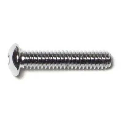 1/4″-20 x 1-1/4″ Chrome Plated Grade 8 Steel Coarse Thread Button Head Socket Cap Screws
