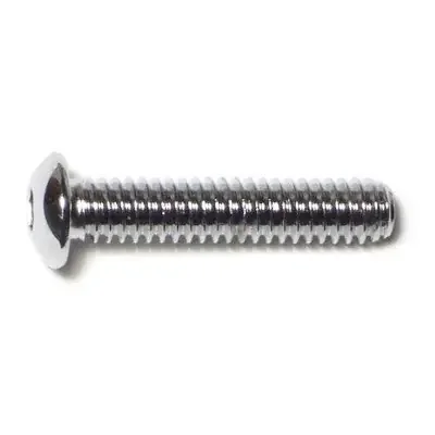 1/4″-20 x 1-1/4″ Chrome Plated Grade 8 Steel Coarse Thread Button Head Socket Cap Screws