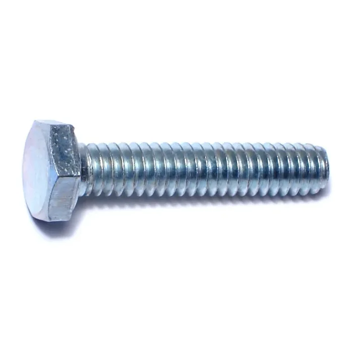 1/4″-20 x 1-1/4″ Zinc Plated Steel Coarse Full Thread Hex Head Tap Bolts