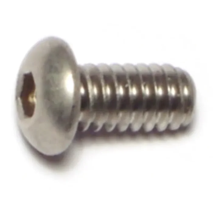1/4″-20 x 1/2″ 18-8 Stainless Steel Coarse Thread Button Head Socket Cap Screws
