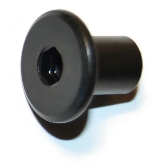 1/4″-20 x 1/2″ Black Steel Coarse Thread Joint Connector Caps