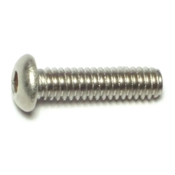 1/4″-20 x 1″ 18-8 Stainless Steel Coarse Thread Button Head Socket Cap Screws