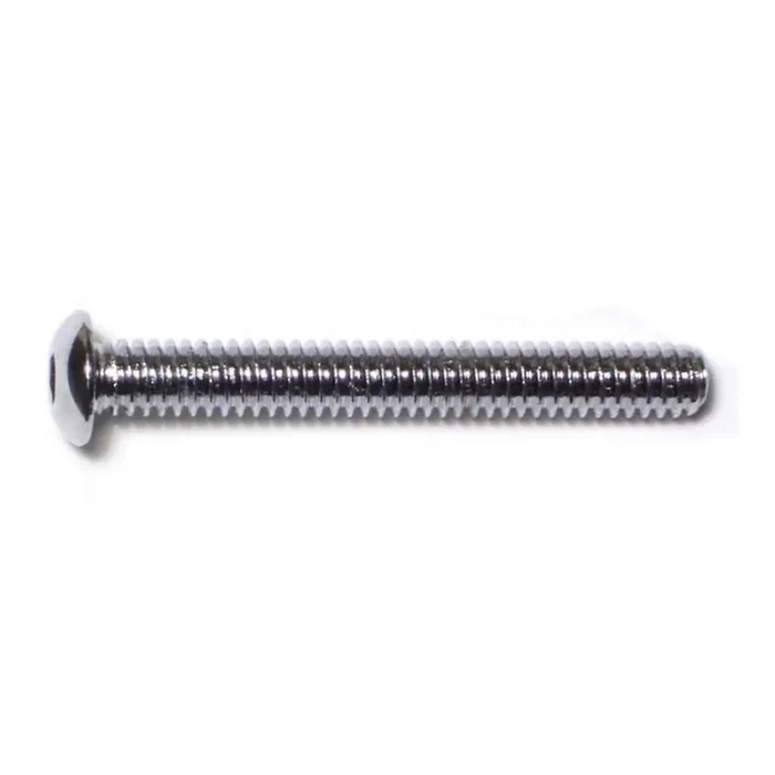 1/4″-20 x 2″ Chrome Plated Grade 8 Steel Coarse Thread Button Head Socket Cap Screws