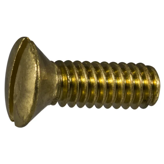 1/4″-20 x 3/4″ Brass Coarse Thread Slotted Oval Head Machine Screws