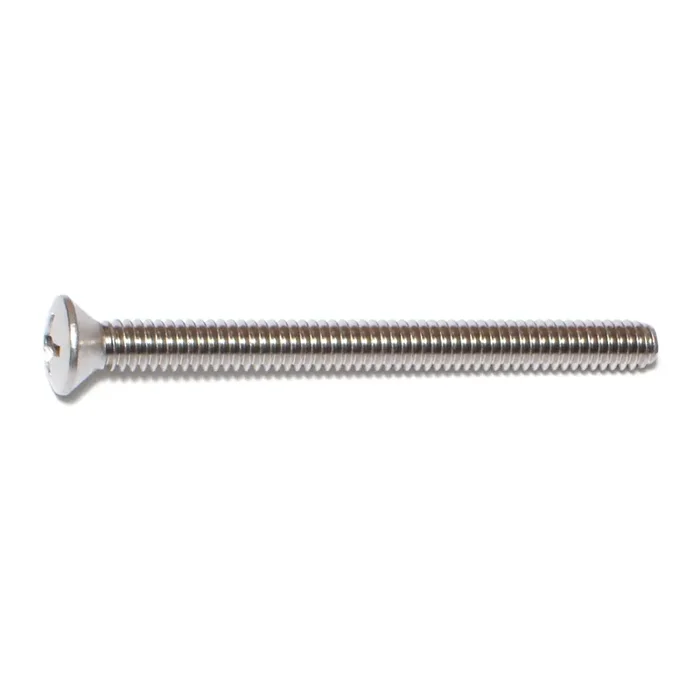 1/4″-20 x 3″ 18-8 Stainless Steel Coarse Thread Phillips Oval Head Machine Screws