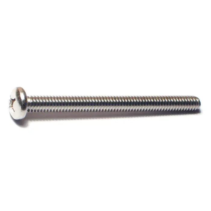 1/4″-20 x 3″ 18-8 Stainless Steel Coarse Thread Phillips Pan Head Machine Screws