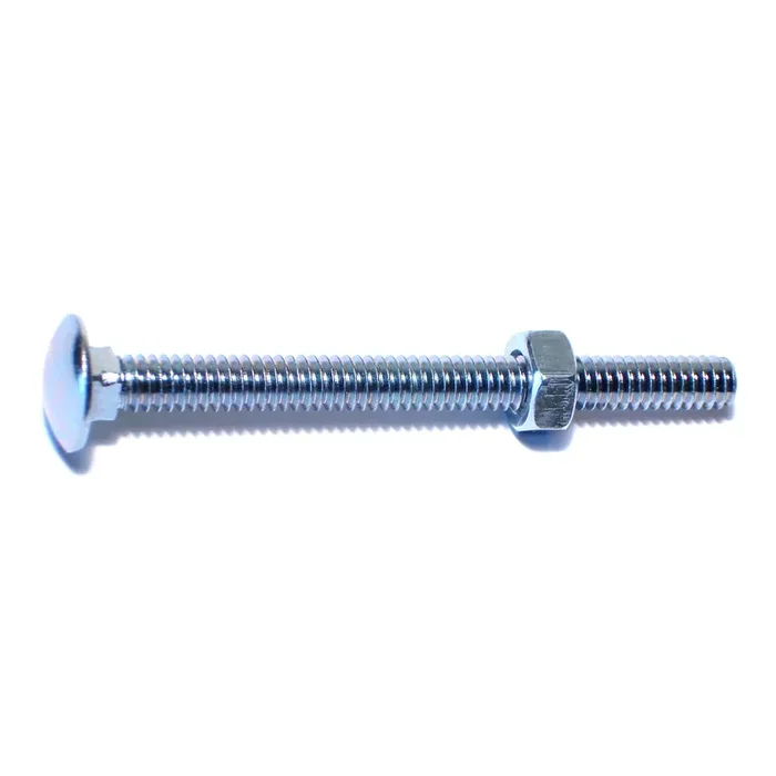 1/4″-20 x 3″ Zinc Plated Grade 2 / A307 Steel Coarse Thread Carriage Bolts