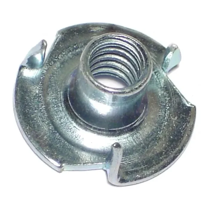 1/4″-20 Zinc Plated Steel Coarse Thread Pronged Tee Nuts