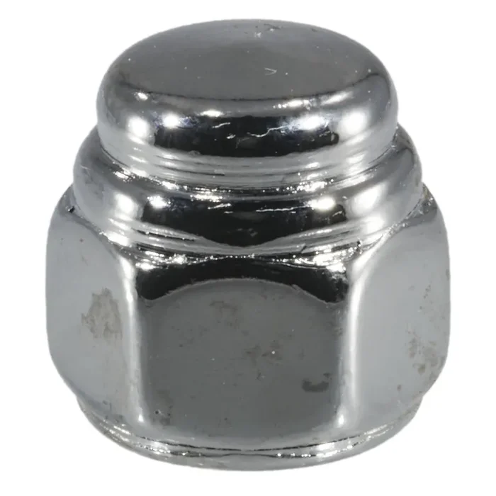 1/4″-28 Chrome Plated Steel Fine Thread Flat Head Acorn Cap Nuts