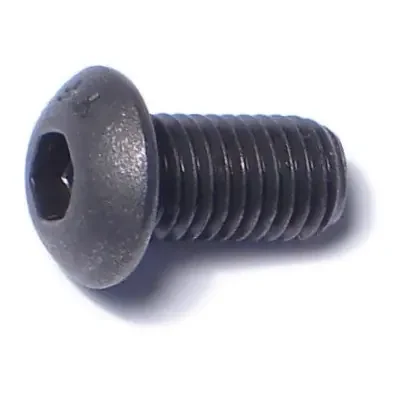 1/4″-28 x 1/2″ Plain Steel Fine Thread Button Head Socket Cap Screws