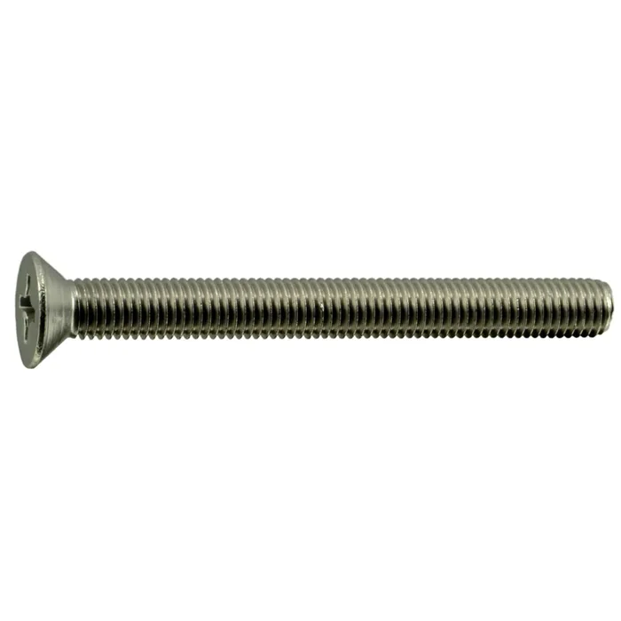 1/4″-28 x 2-1/2″ 18-8 Stainless Steel Fine Thread Phillips Flat Head Machine Screws