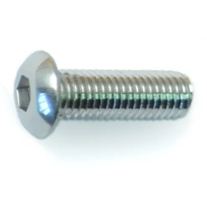 1/4″-28 x 3/4″ Polished 18-8 Stainless Steel Fine Thread Button Head Socket Cap Screws