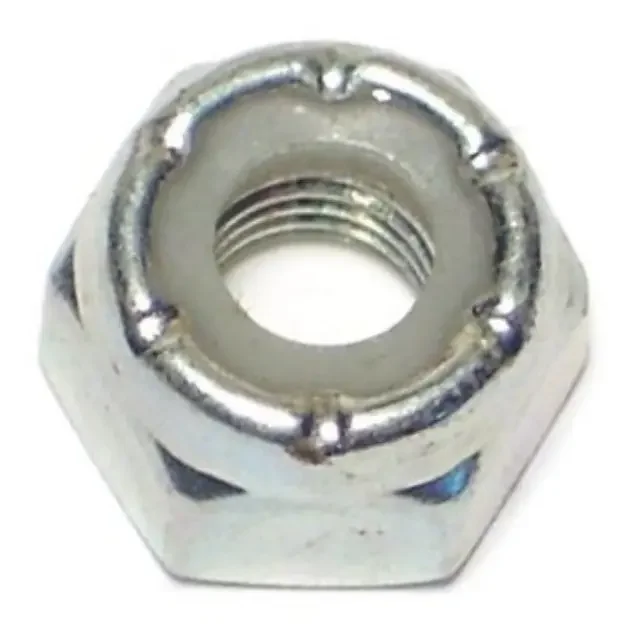 1/4″-28 Zinc Plated Grade 2 Steel Fine Thread Nylon Insert Lock Nuts