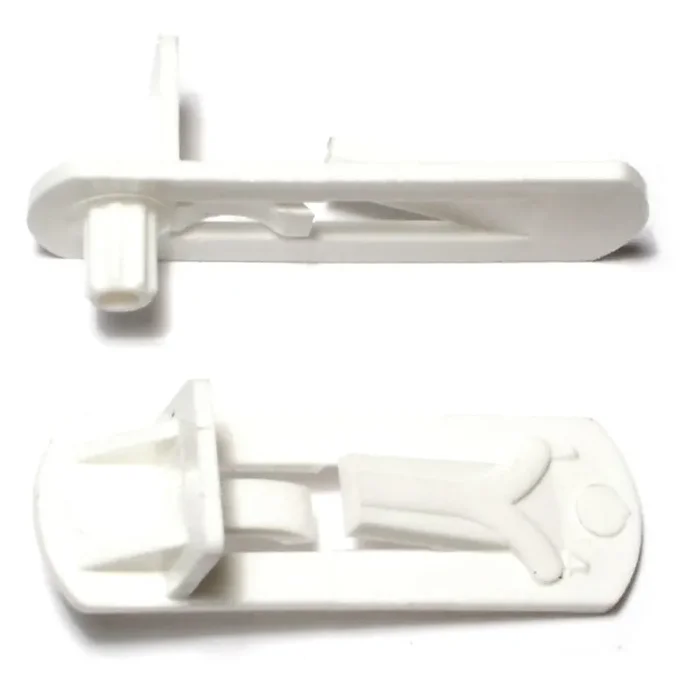 1/4″ x 0.4″ White Plastic Locking Shelf Supports