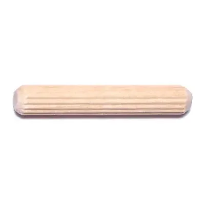 1/4″ x 1-1/2″ Birch Wood Fluted Dowel Pins