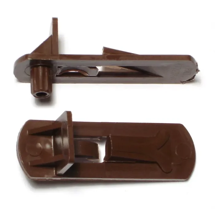 1/4″ x 1/2″ Brown Plastic Locking Shelf Supports