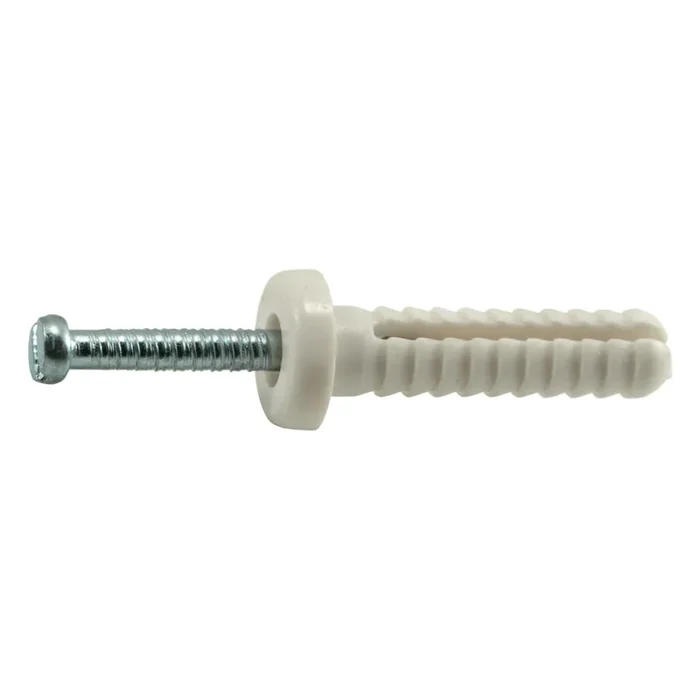 1/4″ x 1″ Nylon Plastic Round Head Nail Drive Anchors
